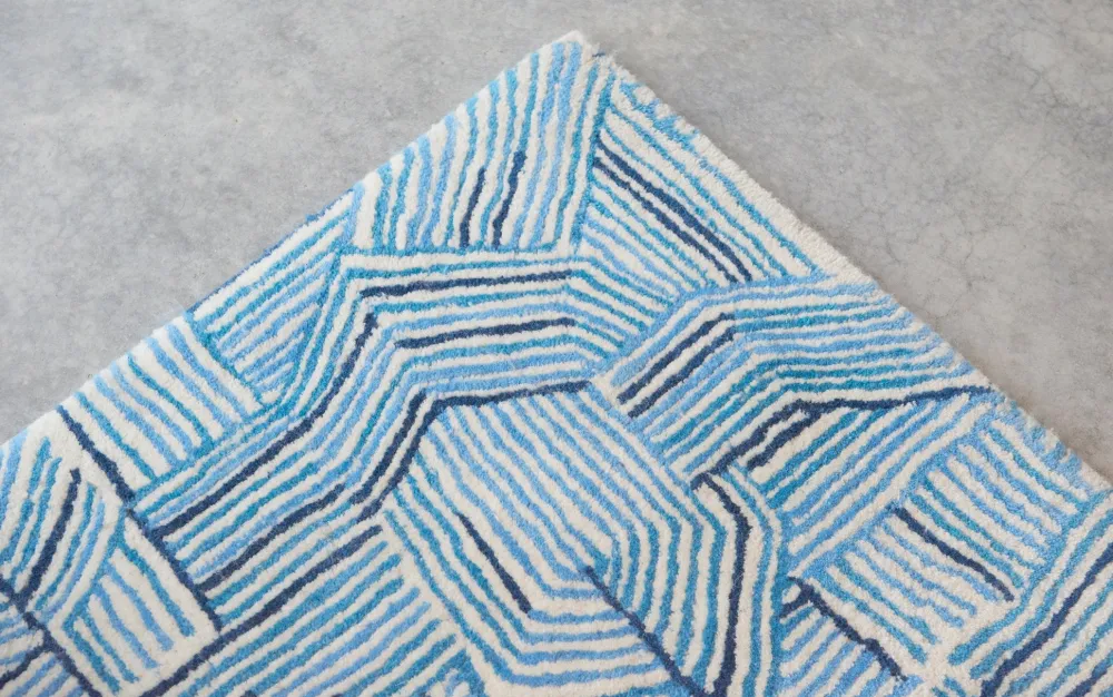 Sale Blue Line Rug - 400 x 300 cm Rugs