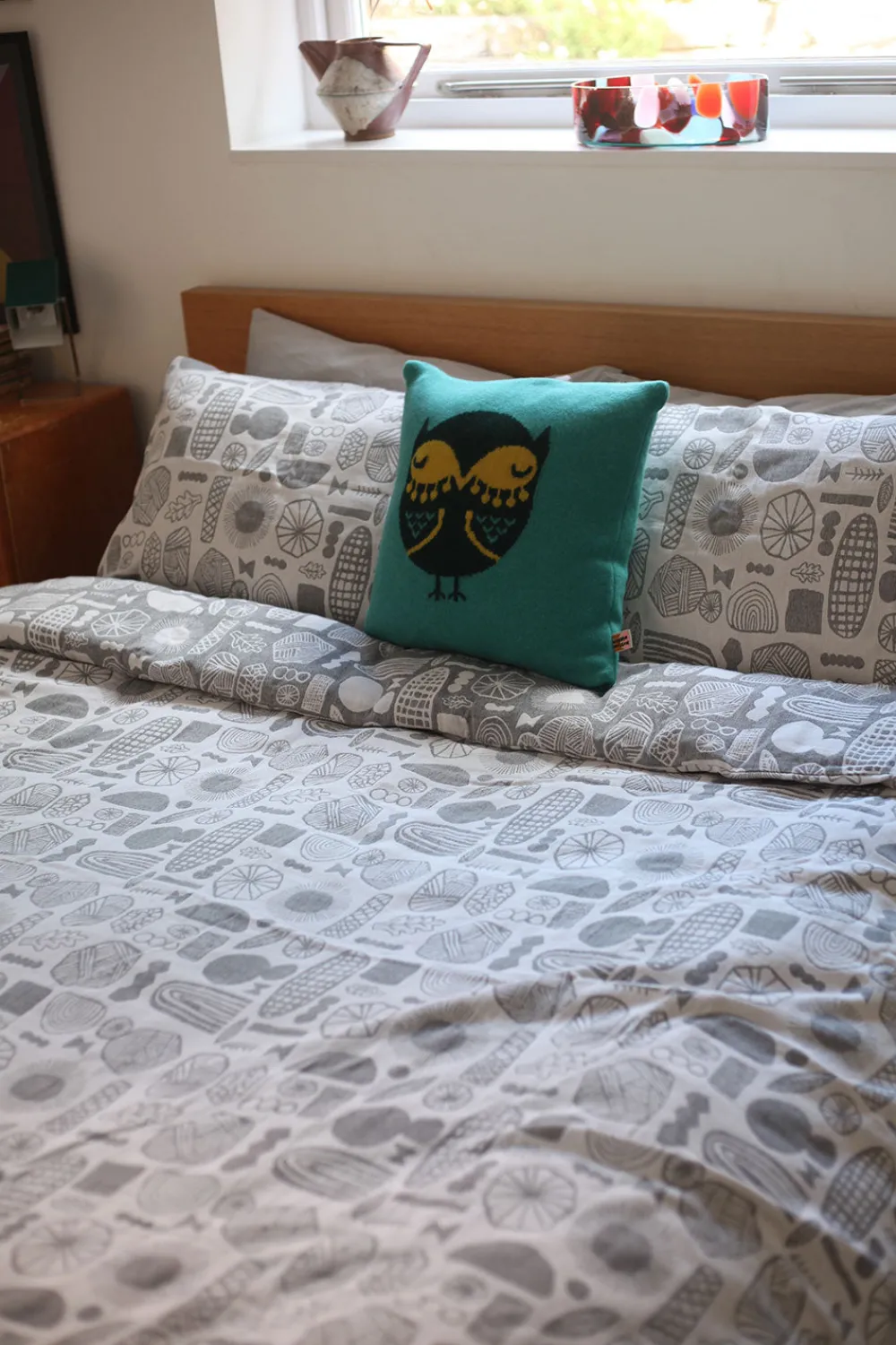 Cheap Owl Square Cushion - Green Square Cushions